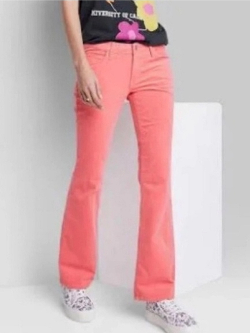 Wild Fable Coral Corduroy Flare Pants